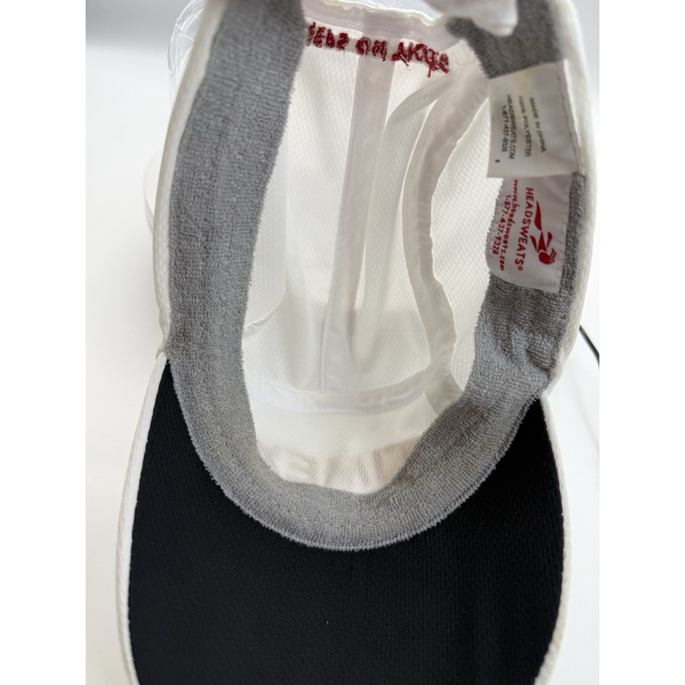 Timex White HEADSWEATS Ultralite Coolmax 5 Panel Hat Cap Adjustable Strap Back - Picture 10 of 11